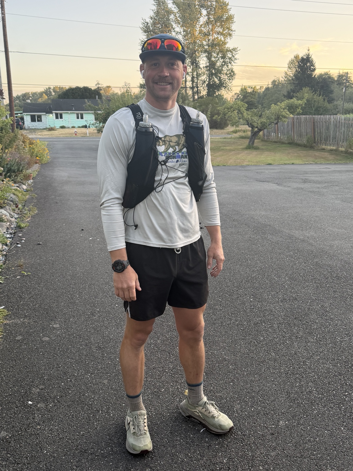 Matthew ready to begin another day of the Border to Border run