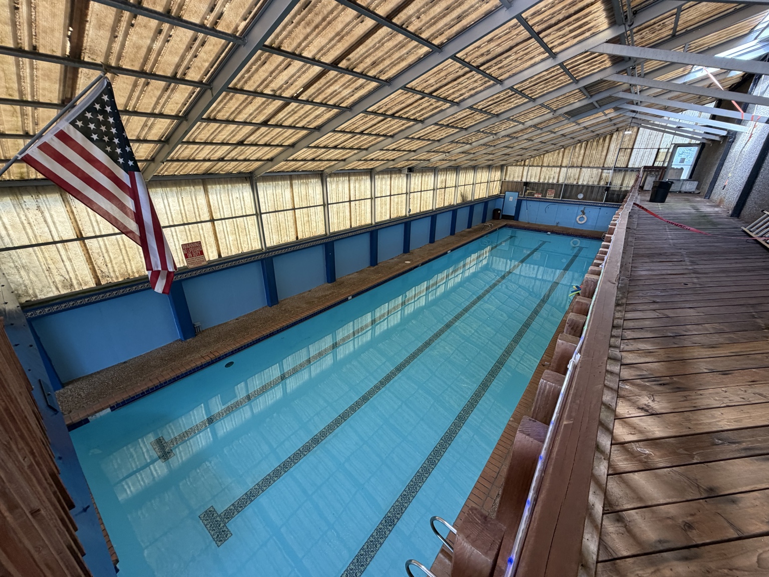 The indoor lap pool used for Matthew’s low-impact ankle rehabilitation in North Bend